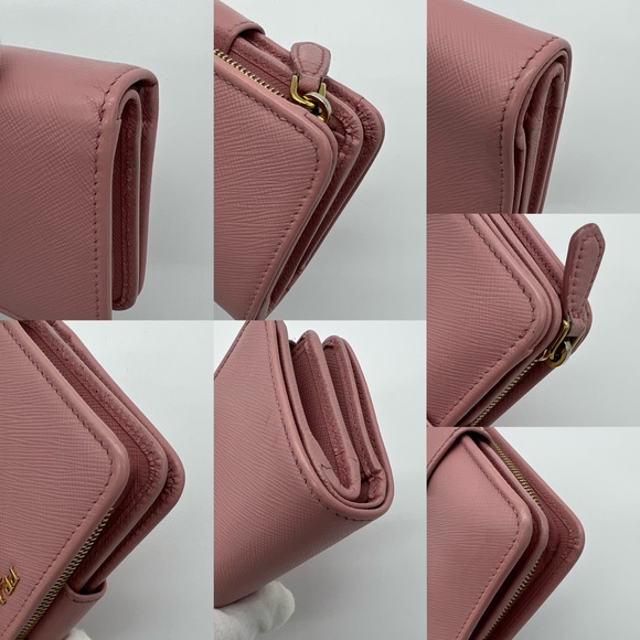 ❌SOLD❌Authentic Prada pink Saffiano leather compact wallet - Picture 7 of 16